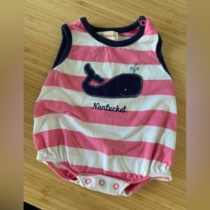 Nantucket baby whale onesie, size 3 months